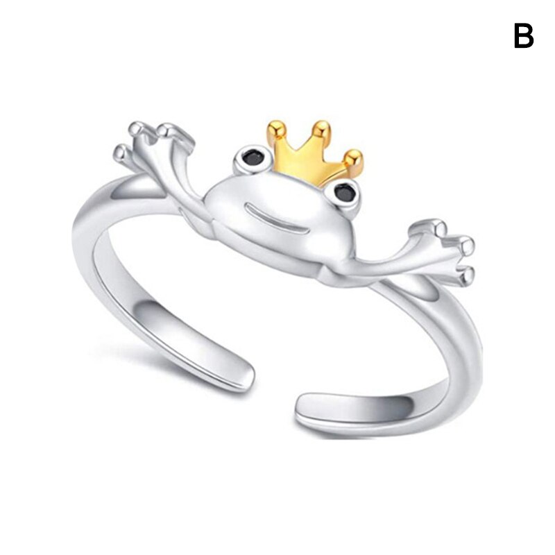 Frosch Ring retro Persönlichkeit Ebene unisex verrotten Granat Frosch Offene Einstellbare Ringe Edlen Schmuck TT @ 88: b