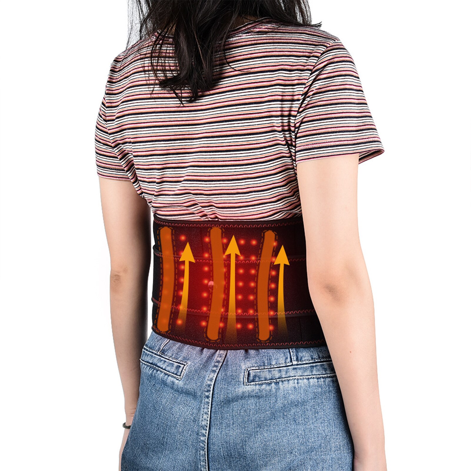 Cintura riscaldante vita regolabile tormalina autoriscaldante terapia magnetica cintura di sostegno per la schiena cintura lombare fascia sanitaria