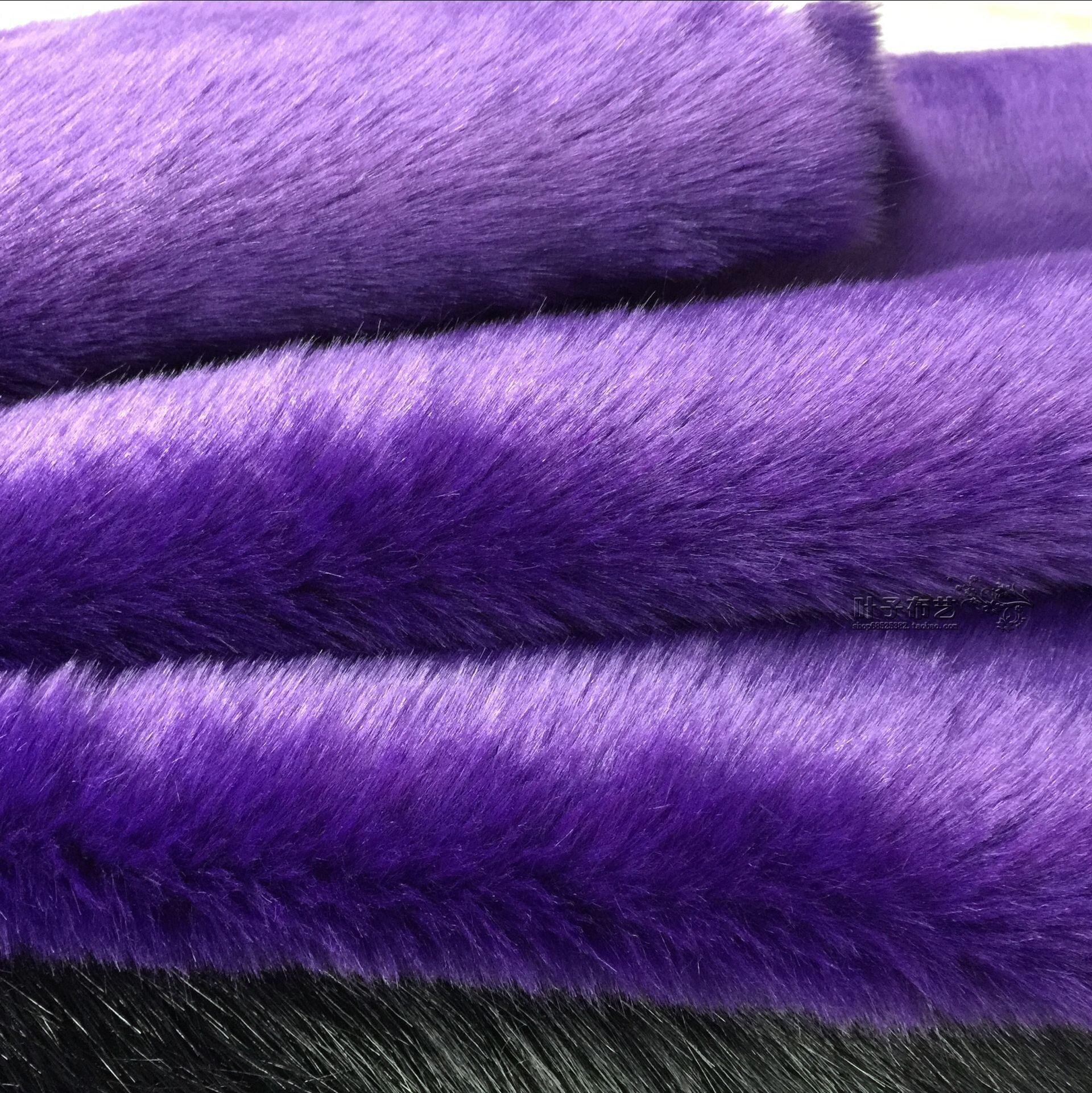 1300G Hoogwaardige Verdikte Imitatie Konijnenbont Stof Voor Kabinet Tafelkleed Bontkraag Tapijt Decoratieve Pluche 0.5X1.8M: positive purple