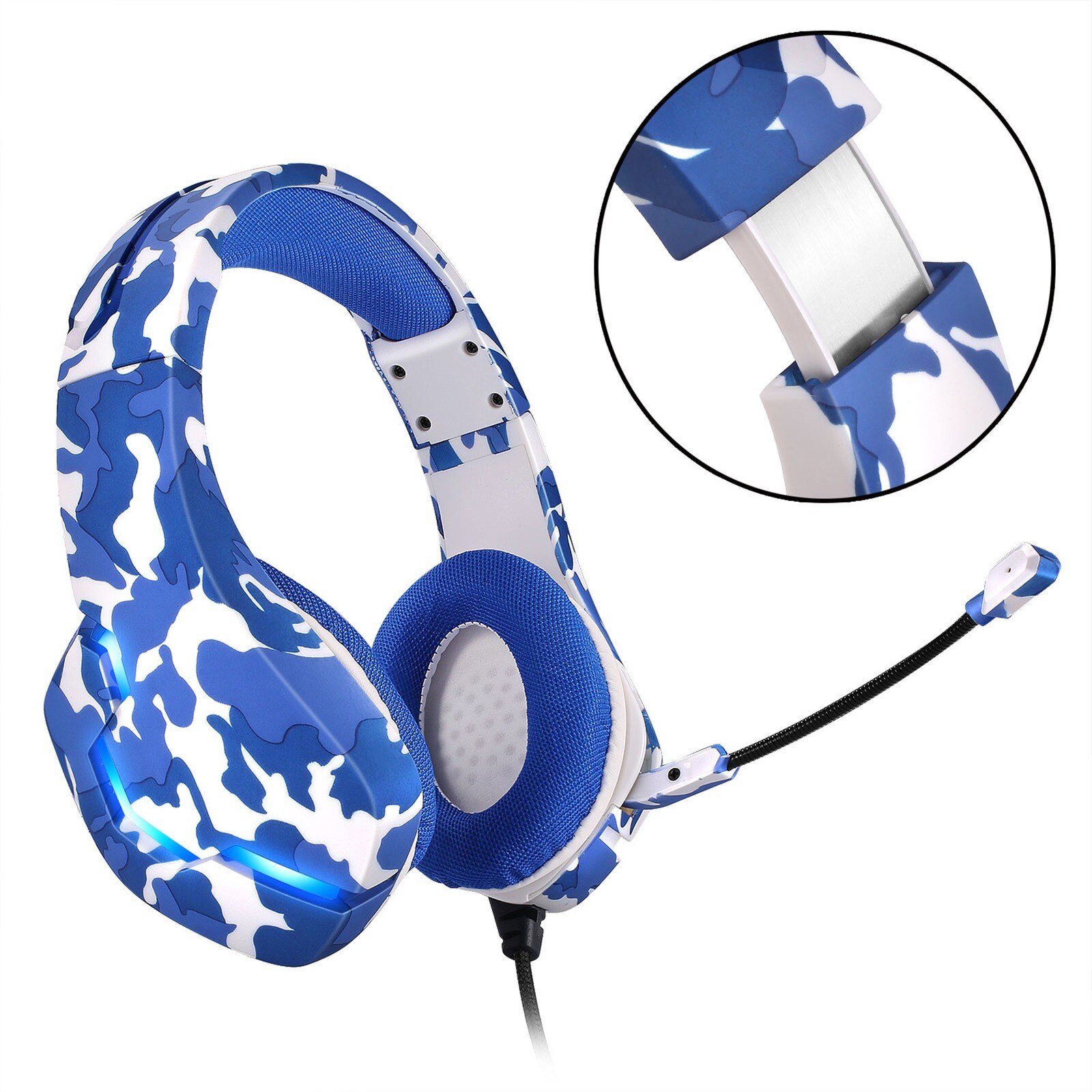 J10 Gaming Headphones with Over-Ear Microphone Gamer Stereo Headphones Deep Bass Gaming Overear Laptop Tablet Gamer