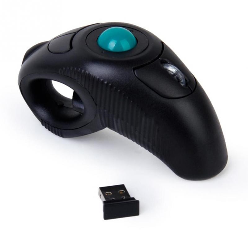 Wireless 2.4G Air Mouse Handheld Trackball Mouse Thumb-Controlled Handheld Trackball Mice Mouse