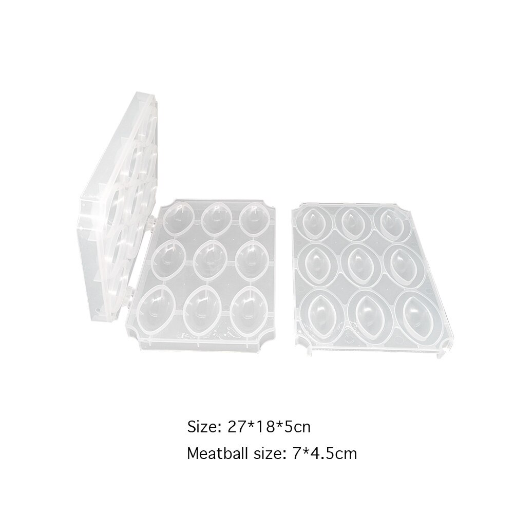 Manual Meatball Maker Meatloaf Mold Press Minced Meat Processor Cake Desserts Pie Kitchen Tools: 9 Holes