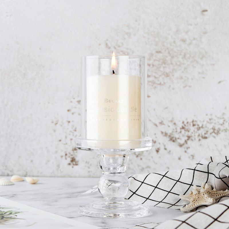 Nordisk glass lysestake med deksel for telys lysestake hjemmedekorasjon krystall søyle lysestaker bryllup kandelaber
