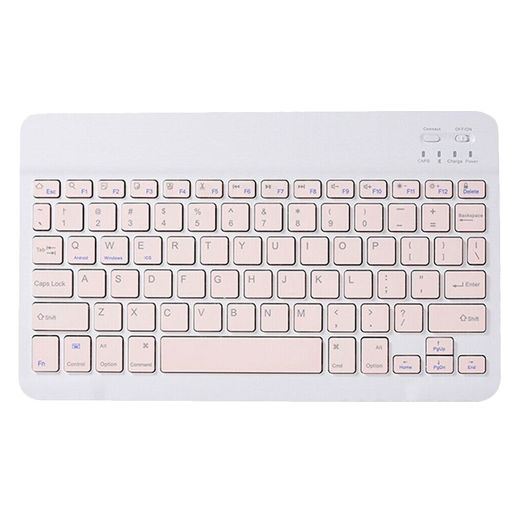 Mini teclados inalámbricos portátiles con Bluetooth y panel táctil, teclado Universal de 10 pulgadas para iPad, Samsung, tabletas y teléfonos inteligentes: PinkB-10 inch