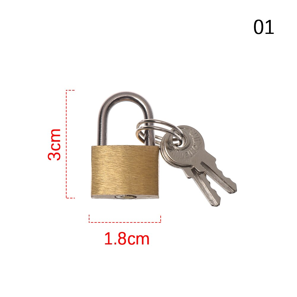 Mini 3 Dial Digit Number Code Password Combination Padlock Diary Protector Security Travel Safe Lock Padlock Luggage Lock of Gym: with key