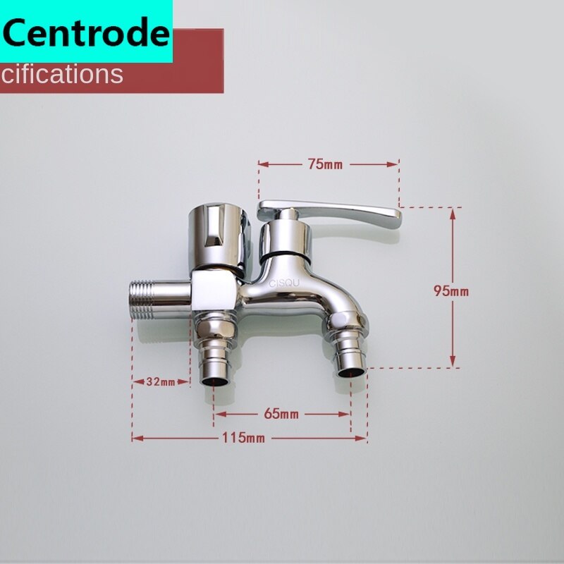 Water-tap Dual-use washing machine faucet mop pool one in and two out multifunctional single cold water nozzle