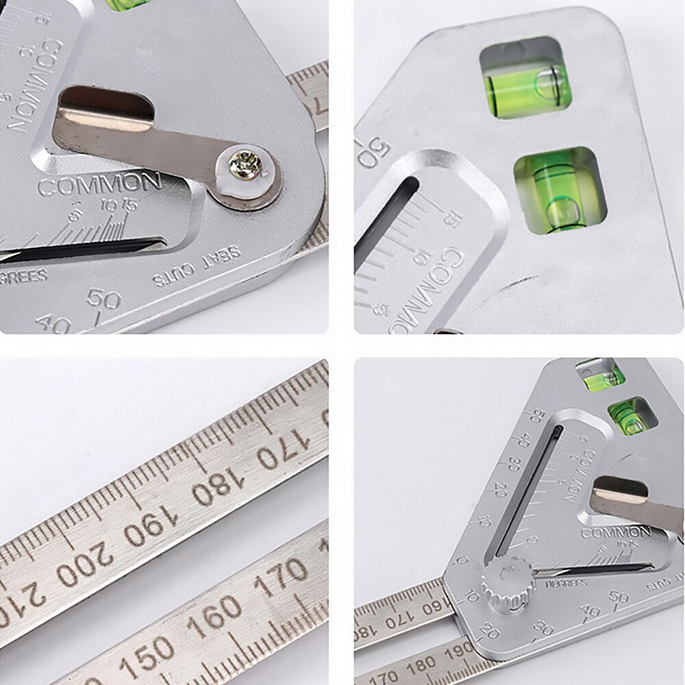Triangular Ruler Woodworking Measuring Triangle Ruler Angle Tool Multifunctional Level Ruler Woodworking Triangle Ruler