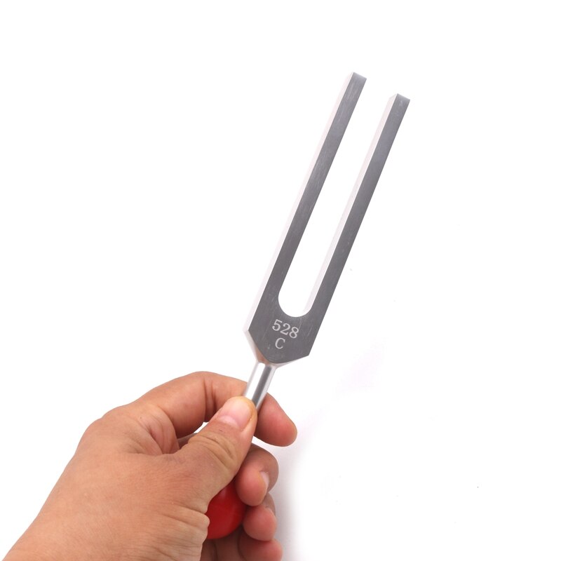 Tuning Fork, 528 Hz Tuning Fork with Silicone Hammer and Cleaning Cloth Repair Tuning Fork
