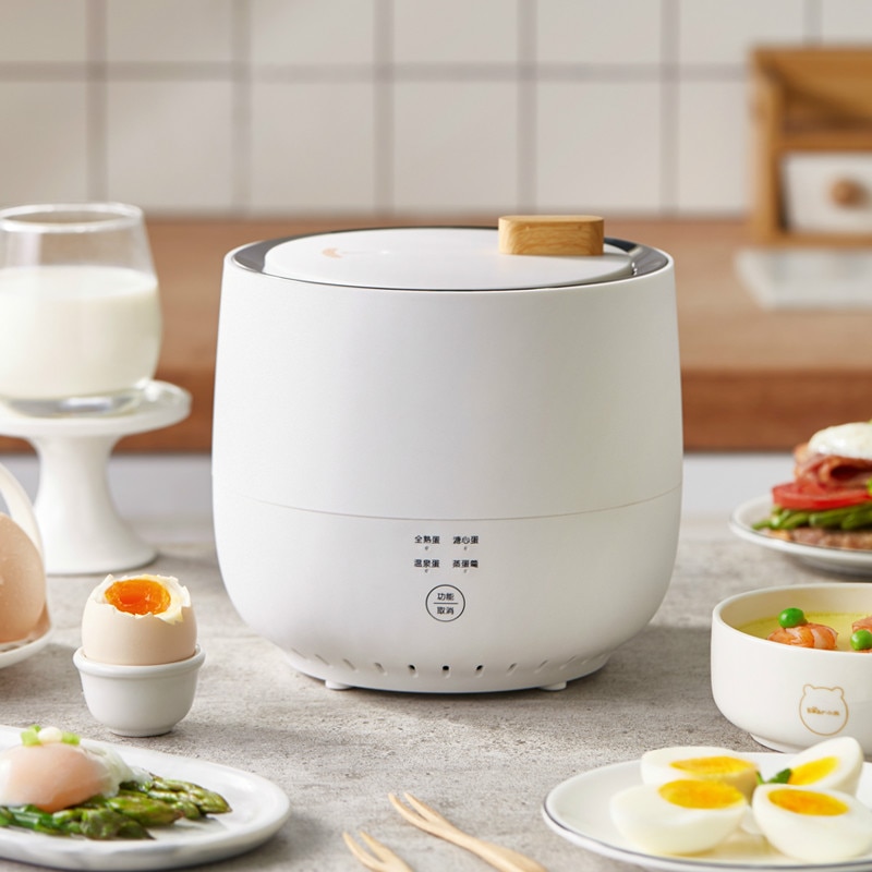 220V Electric Egg Cooker Household Breakfast Maker Multi Egg Custard/Hotspring Egg/Poached Egg/Boiled Egg Steaming Cooker