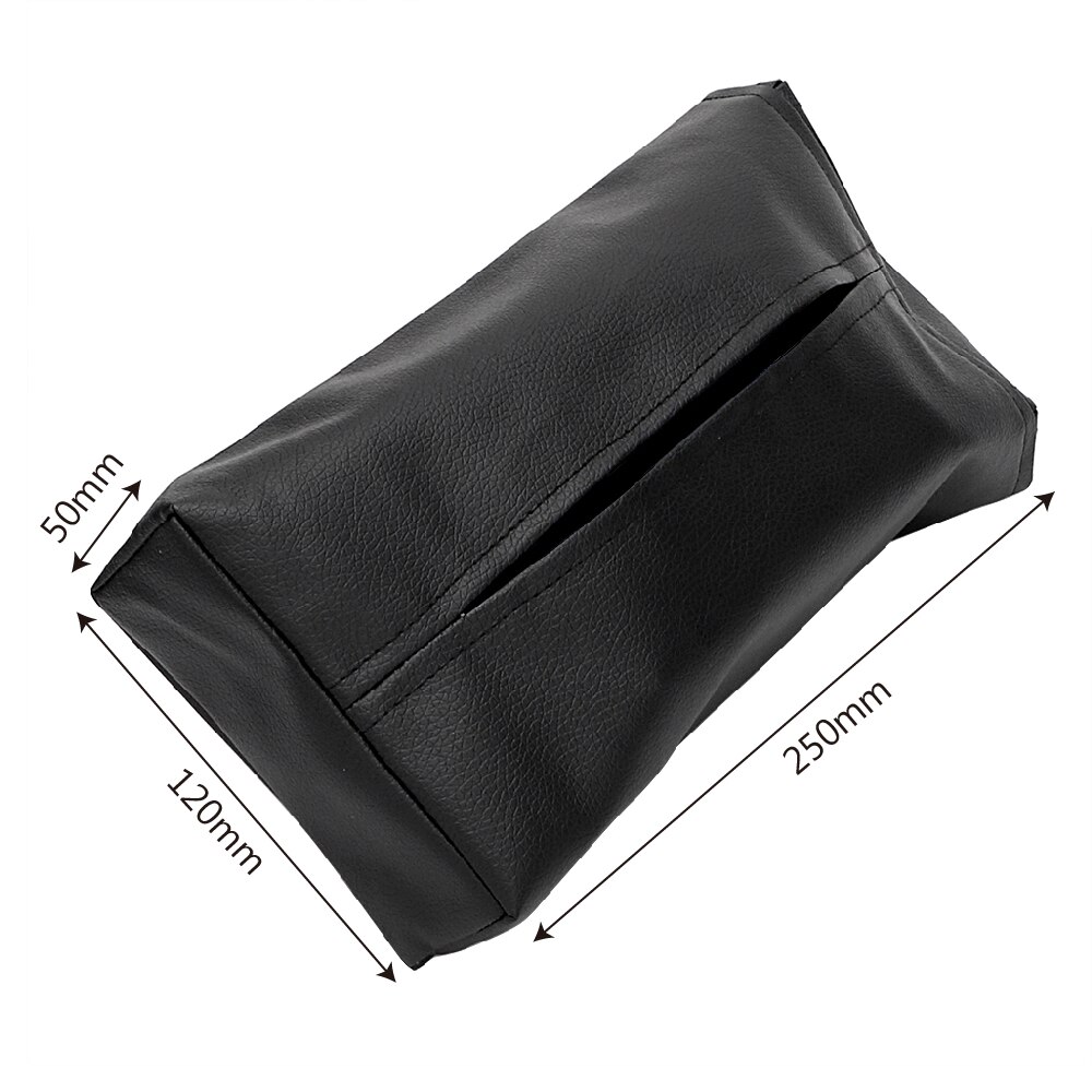 LEEPEE Car Interior Accessories Container Napkins Holder Car Styling Tissue Box Portable Convenient Car Tissue Box Cover Leather