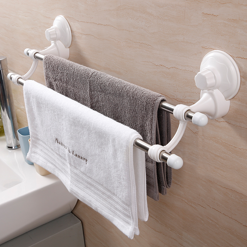 IVY handdoekrek 60cm dubbel - geborsteld metal black PVD