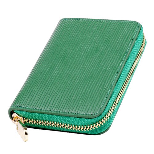 Geel Water Rimpel Split Lederen Unisex Korte Portemonnee Synthetisch Leer Credit Card Holder Business Tweeledig Portemonnee: Green