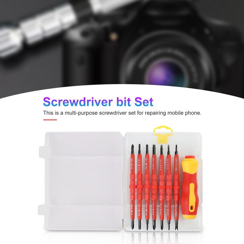 8 pièces multi-usages Tournevis Électrique Isolé Kit De Réparation de Ménage Outils D'entretien