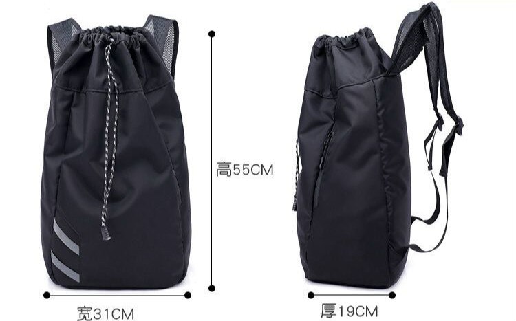 waterproof drawstring gym bag training lightweight sports backpack drawstring pocket backpack football basketball bag unisex