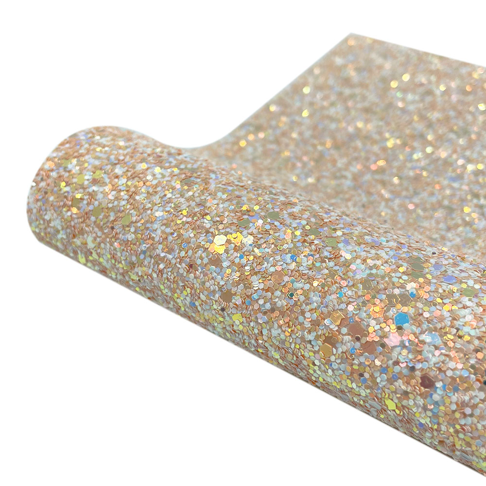 Meerkleurige glitterstof hologram regenboog synthetisch leer vinyl haarboog decoratie DIY handgemaakte tassen kleding ambachtelijk materiaal: green
