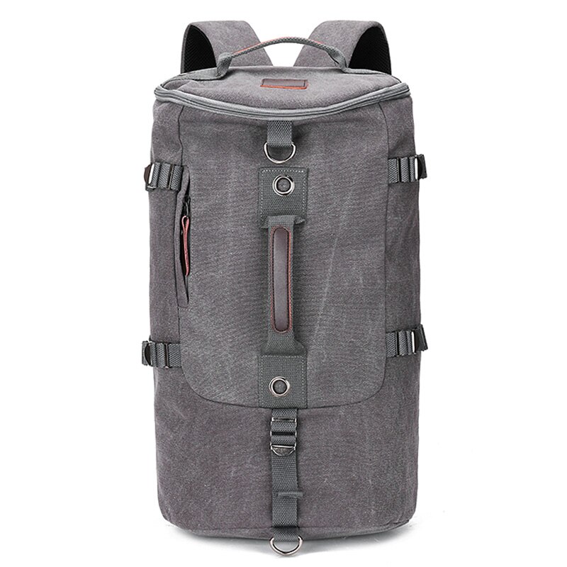 ¡Novedad! Mochila de gran capacidad, bolso de viaje para hombre, mochila de montañismo, equipaje para hombre, bolso de lona tipo Balde, bolso de hombro para hombre, mochila para exteriores: Gris