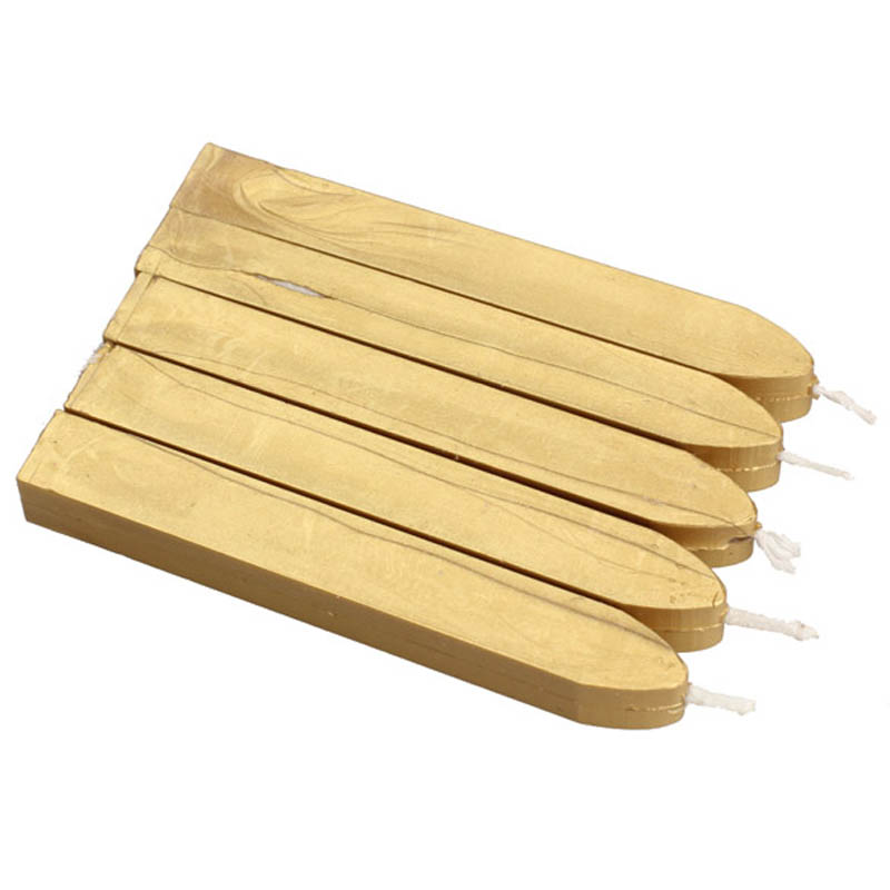 Set of 5 Square Candle Wax with Wick Sealing Wax Stick for Home Party Festival Candlelight Dinner MDD88