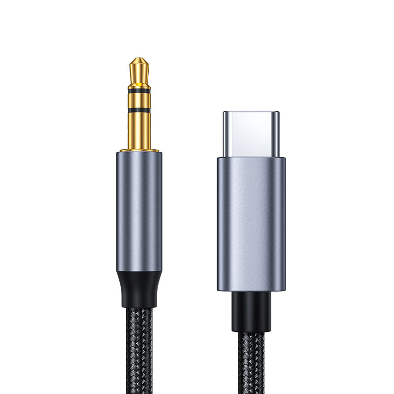 Cable adaptador de conexión de Audio auxiliar USB tipo C a 3,5mm para auriculares de altavoz de coche Cable de Audio de enchufe Dual Android con puerto tipo C