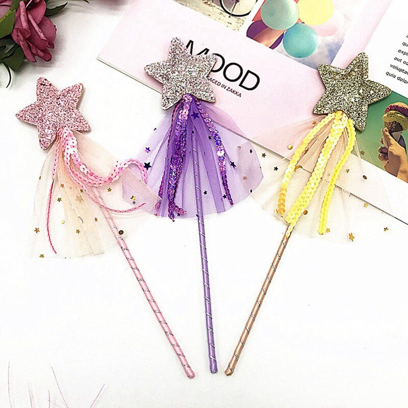 1 Pc Halloween Dag Leuke Vijfpuntige Ster Fairy Wand Magic Stick Meisje Partij Prinses Gunsten Verjaardag Wedding Vieren Wand
