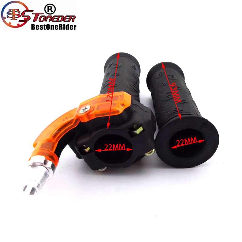 Stoneder 22mm -drejet gashåndtag til 2 takts 43cc 47cc 49cc mini snavs scooter atv quad 4 hjulet crosser pocket bike