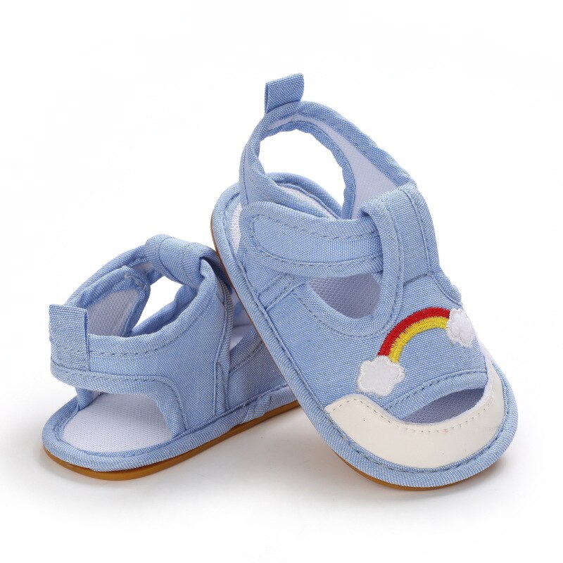 Sommersandalen für babys (jungen und mädchen) aus atmungsaktivem Segeltuch mit rutschfester sohle – süße lauflernschuhe für kleinkinder.