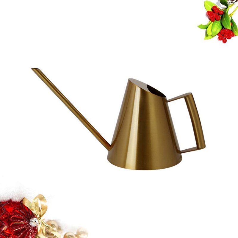 Watering Can Gardening Tools, For Indoor and Outdoor Plant Watering Can, 900ML (Gold)