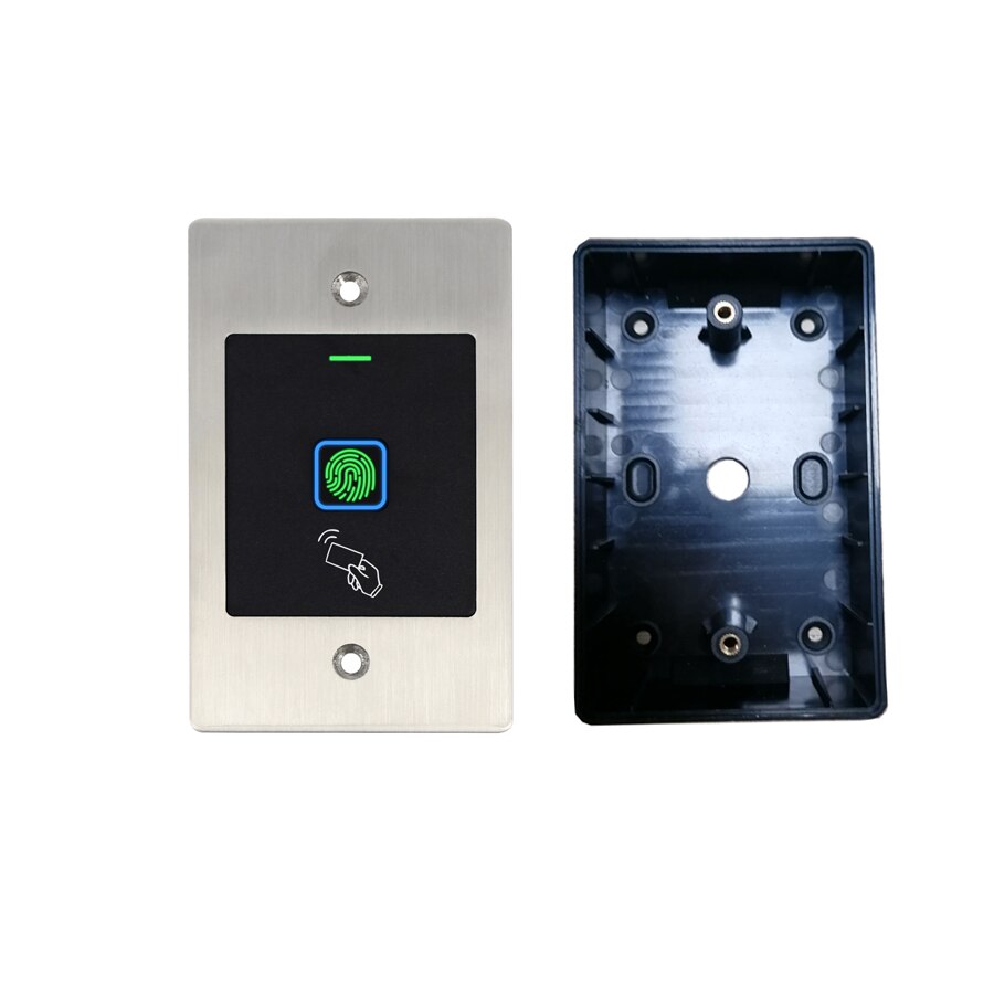 RFID Reader Keyless Door Opener Metal Access Control scanner 800 users Mini IP66 Waterproof Embedded Fingerprint reader: EF2 with base