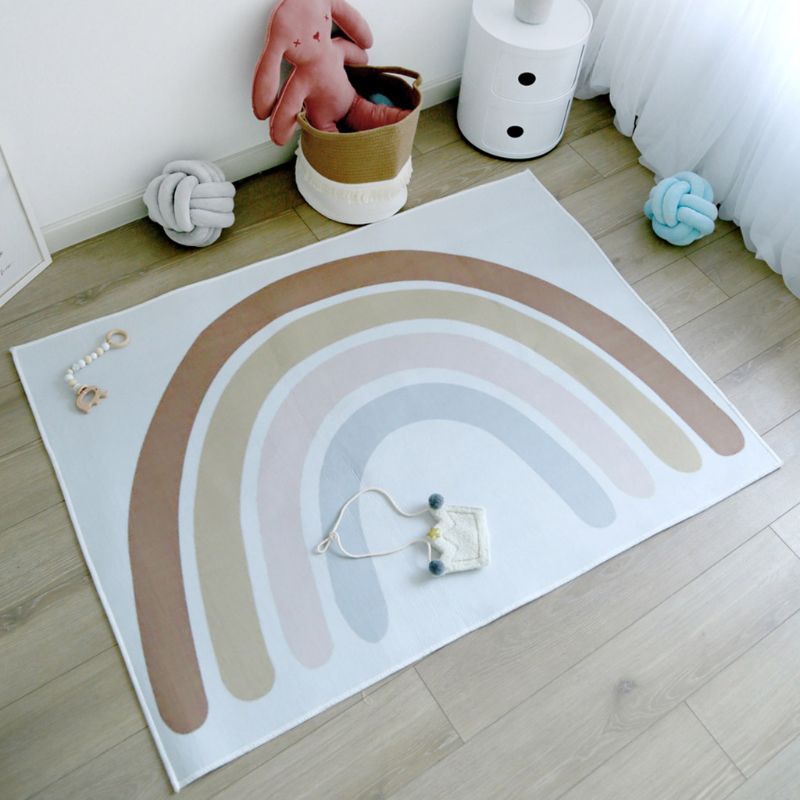 Alfombra de bebé para jugar al suelo, alfombra manta para gatear Arco Iris, Alfombra de juegos para niños, cojín decorativo para dormitorio