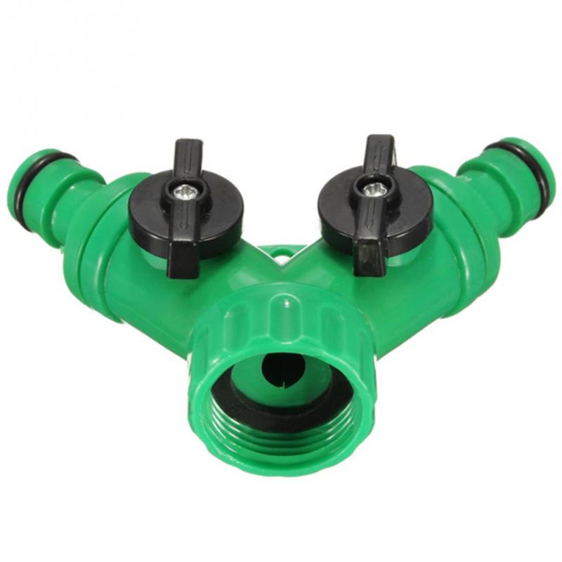 Plastic 1/2 Inch Garden Irrigation 2 Way Splitter Connector Water Hose Quick Adaptor Garden Accessories