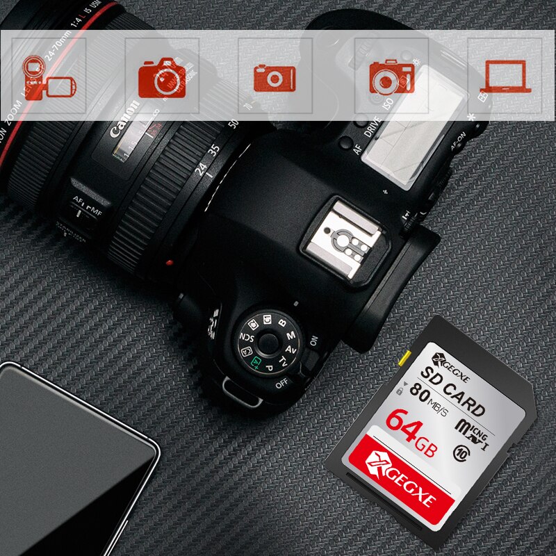 Xgegxe 32 Gb Sd-kaart 8 Gb 16 Gb 64 Gb 128 Gb Geheugenkaart 80 Mb/s Flash Drive Voor camera