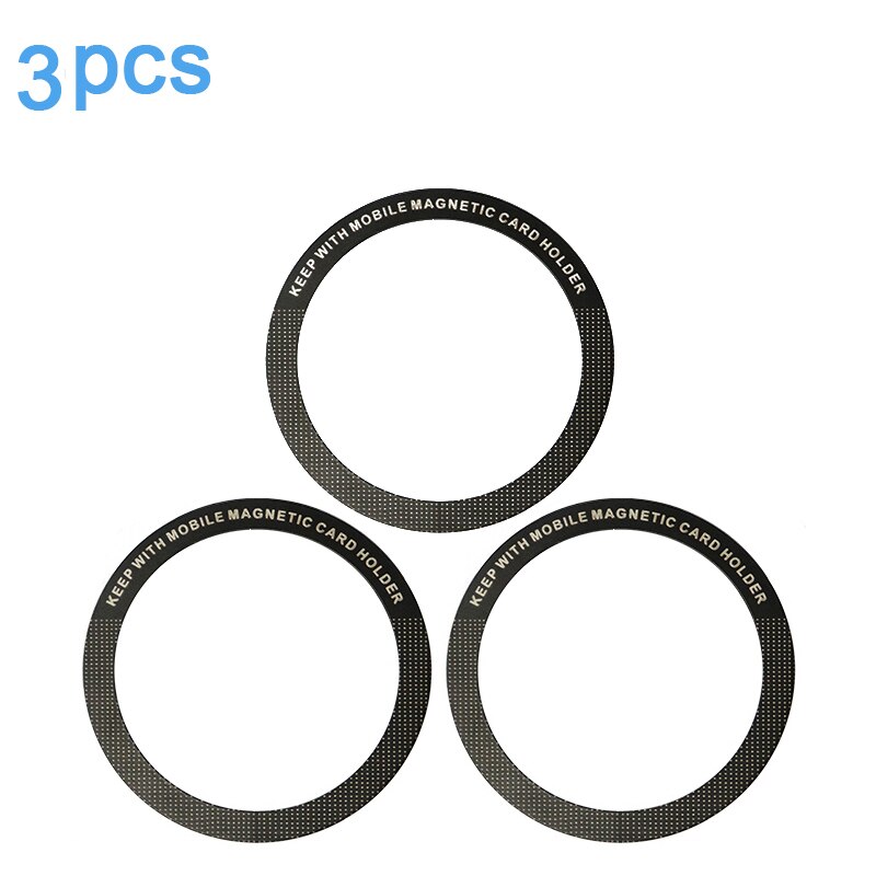For MagSafe Magnetic Plate Ring Universal Metal Sticker Wireless Charger Sheet Magnet Car Phone Holder Plate for iPhone Samsung: 3Pcs-Round