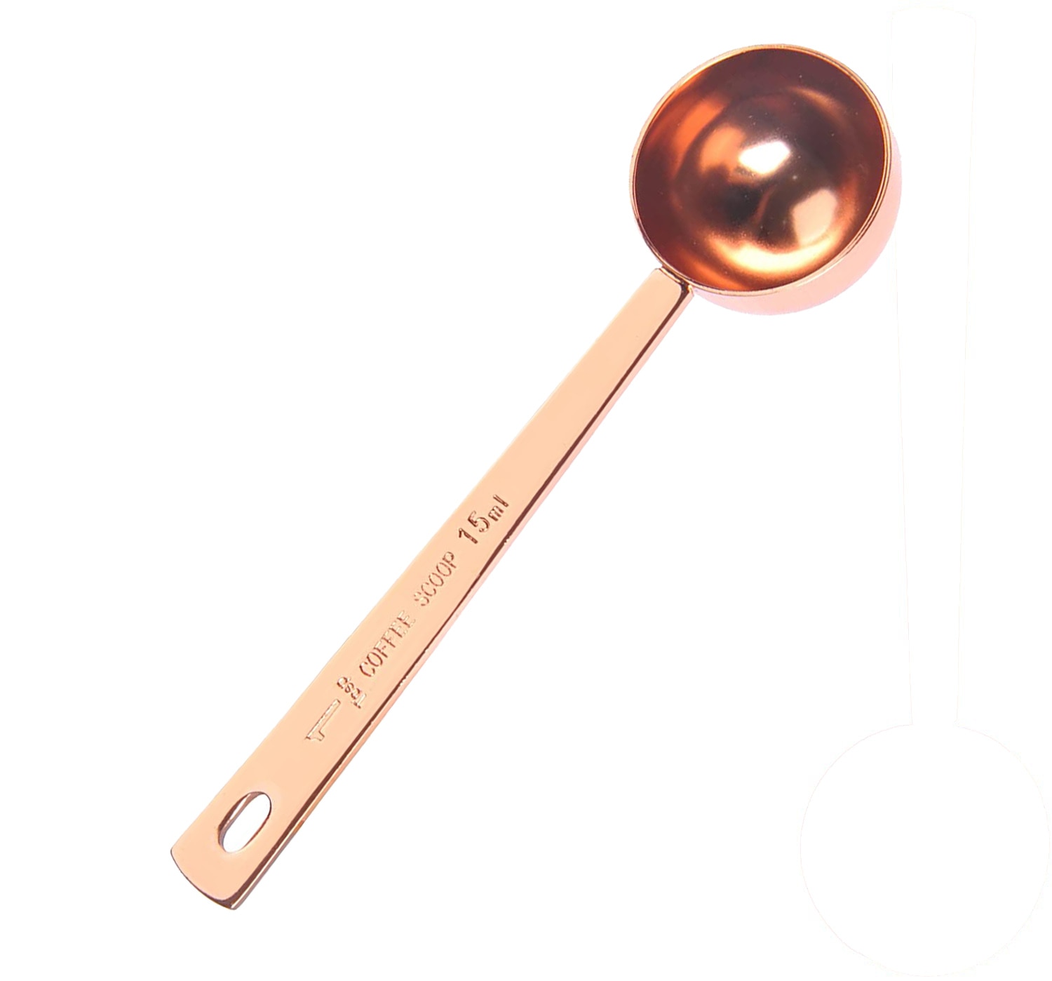 Koffie Scoop Roestvrij Staal Meten Lepel Koffie Lepel Zilver Goud Melkpoeder Meet Scoop Thee Koffie Accessoires 15/30ml: 15ml Rose Gold