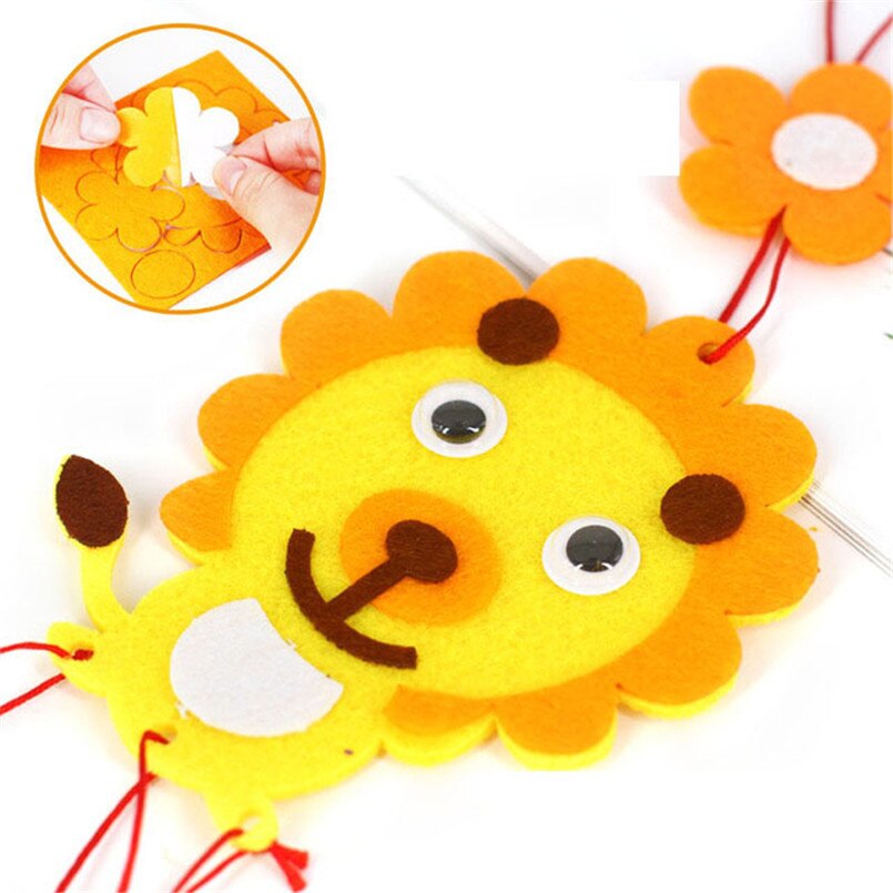 4Pcs/set Children DIY Wind Chimes Handmade Craft Toy Kits Wind Bell Arts Cartoon Hangings Stickers Kids Windbell Toys For Girls