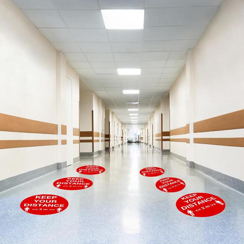 Public Area Social 2M Distancing Floor Sticker Indoor Ground For Crowd Control Sticker Sticker Decal Floor Safety Sign H2A4