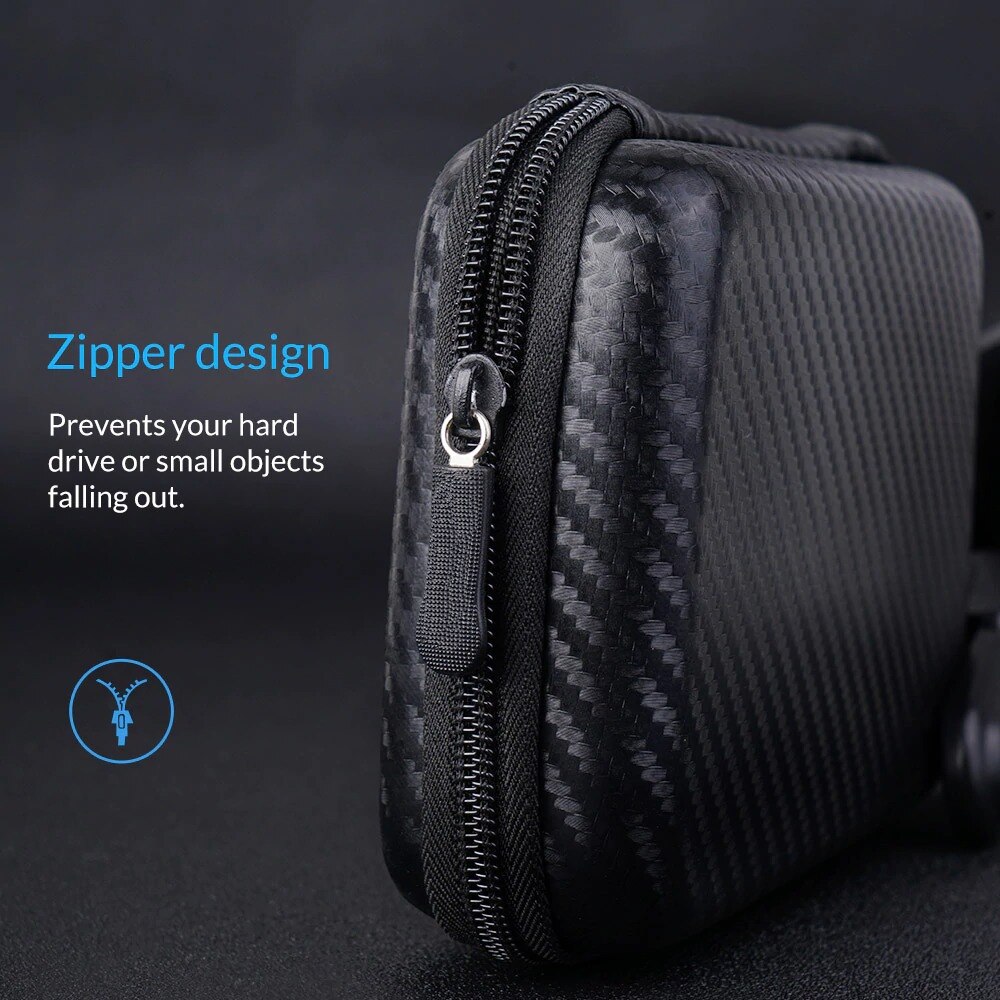 Boîtier de disque dur 2.5 Portable HDD Protection sac pour externe 2.5 pouces disque dur/écouteurs/U disque dur boîtier noir