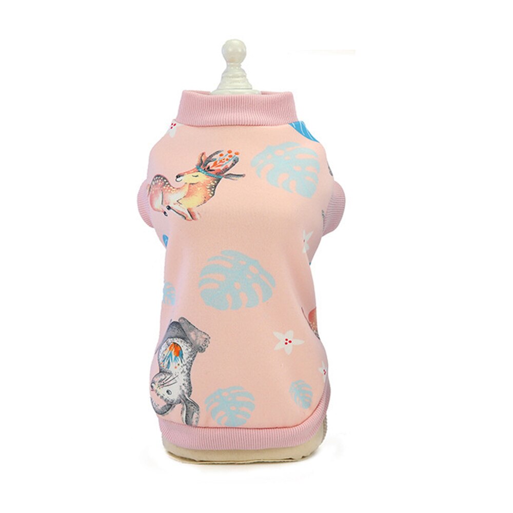 Bonito imprimir pequeno cão casaco inverno quente roupas para animais de estimação para chihuahua shih tzu moletom filhote de cachorro gato pulôver cães animais de estimação roupas: 4 / S