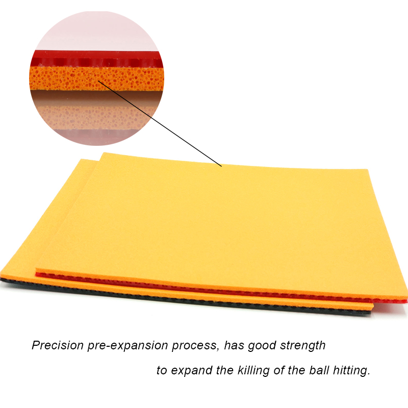 LOKI RXTON3 Rode Sticky Tafeltennis Rubber met Harde Oranje Spons Pips In Zwart Pingpong Rubber voor Loop en Controle