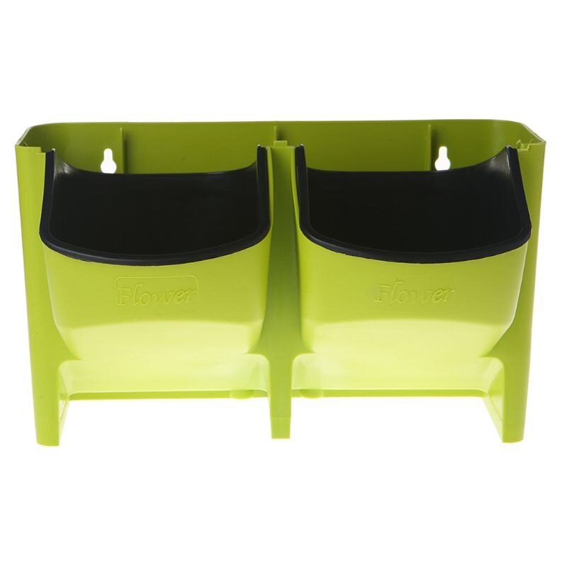 Self Watering Flower Pot 2 Pocket Stackable Vertical Wall Hanging Succulents Planter for Garden Balcony