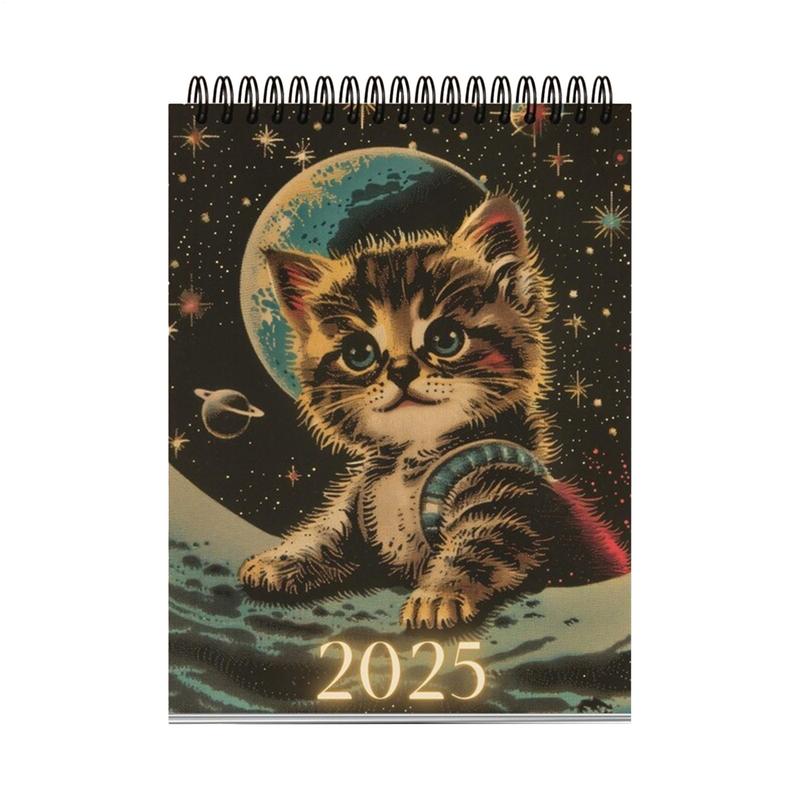 Space Cats 2025 kalender grappige Space Cats kalender 2025 wandkalender maandkalender planner Sassy cadeau voor kattenliefhebbers