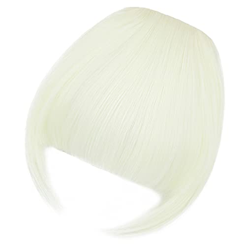 Extensions capillaires synthétiques à frange pour femmes, postiche à frange plate avec frange frontale: 80