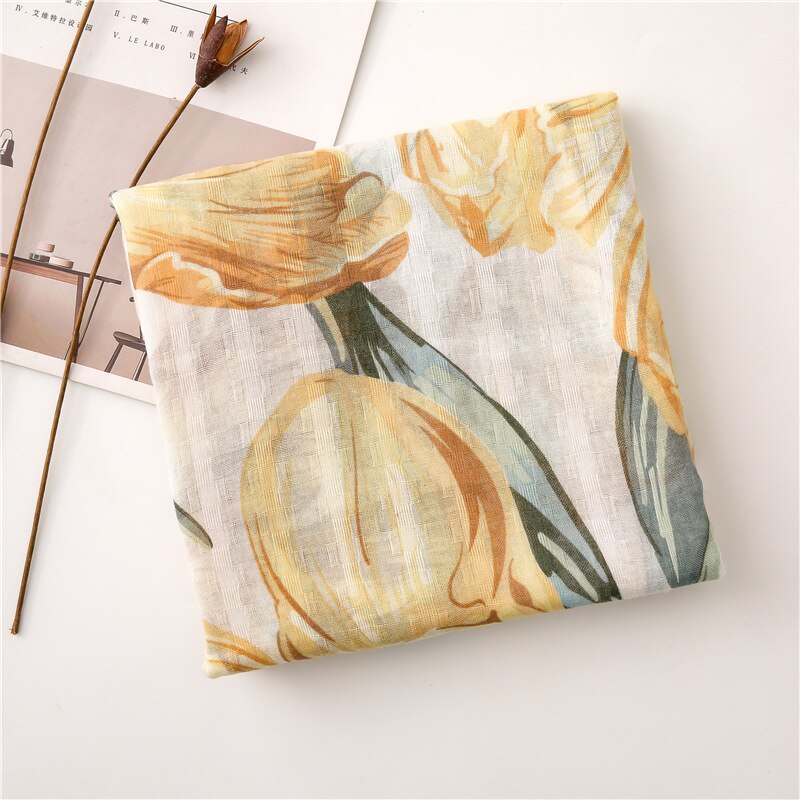 Luxe Gedrukt Hijab Sjaal Vrouwen Шарф Женский Lange Bloemen Kwasten Sjaals Foulard Femme Moslim Hijab Snood: style 5