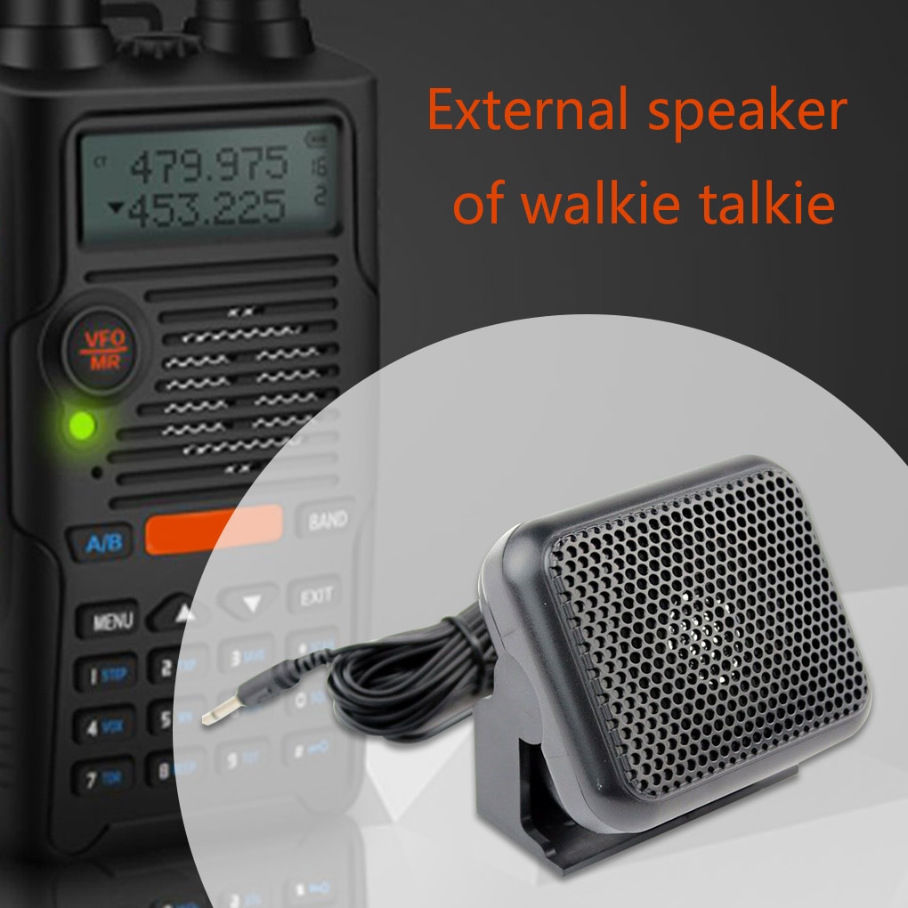 2 stk bil cb radioer ekstern høyttaler høyttaler med 3.5mm grensesnitt 3 måler kabel maks 3w
