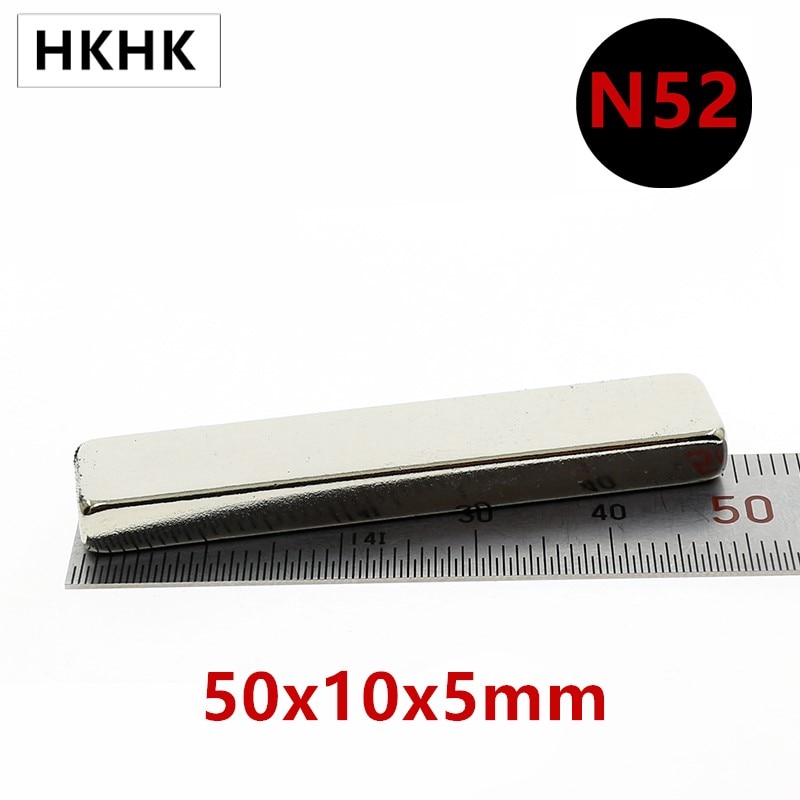10/20Pc N52 Neodymium Magneet 50*10*5 Sterke Ndfeb Zeldzame Aarde Magneten 50X10X5 Mm Magneten Voor Moto Dikte 5 Mm Strip Dunne Magneet