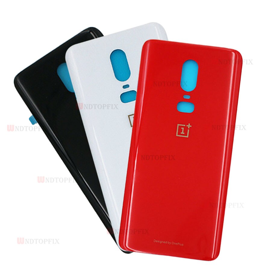 Vetro originale A6000 per OnePlus 6 7 Pro coperchio batteria posteriore sportello vetro posteriore per Oneplus 6T coperchio batteria 1 + 6 custodia + colla