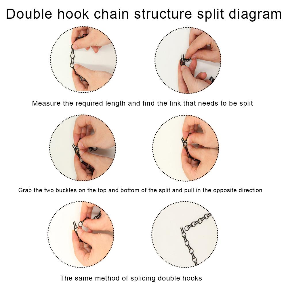 YOKIVE 10 Pcs Hanging Chains, 4 Points Holders Extension