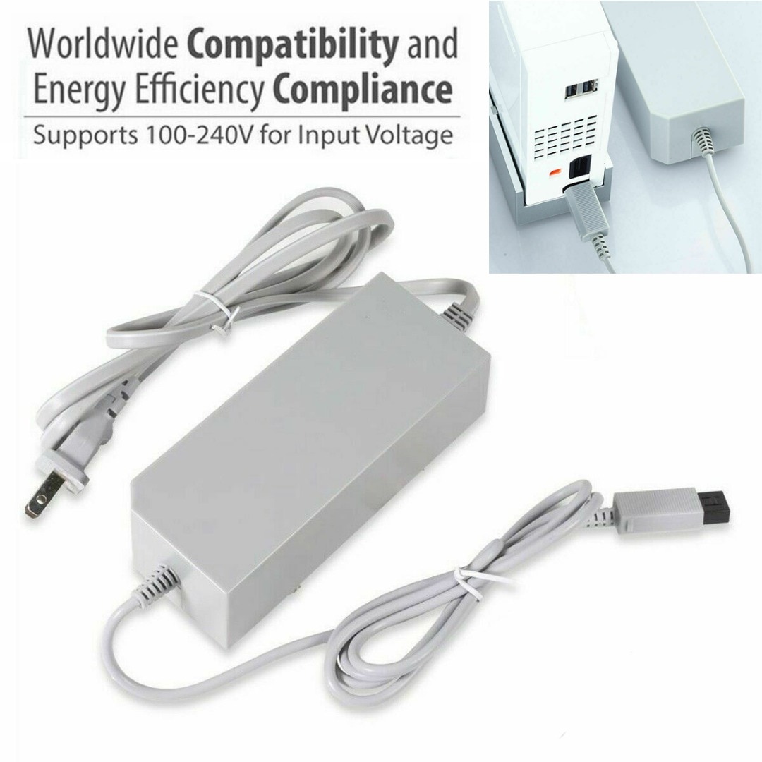 Adatto per Nintendo Wii console system caricabatterie da muro ca cavo adattatore di alimentazione 110-240V adatto per Console Nintendo Wii