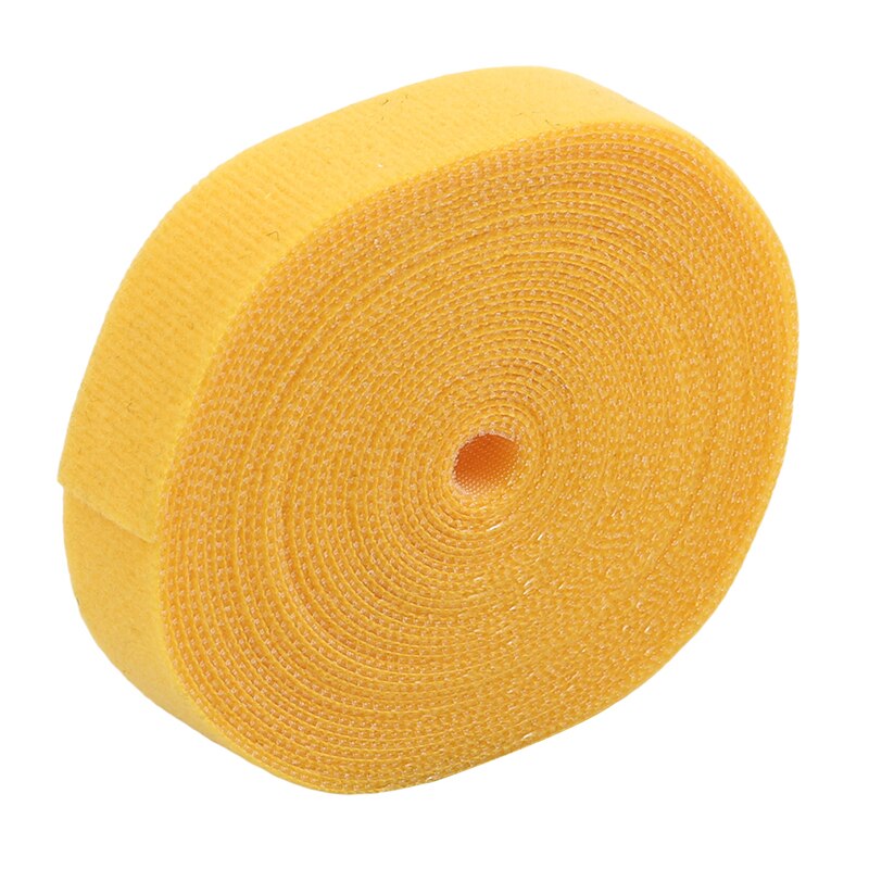 Magical Glue Self-Adhesive Tape Strap Hoop Loop Strap Velcro Closure Tape Scratch Roll Fastening Tape 1Roll 2cm*5m Color: yellow