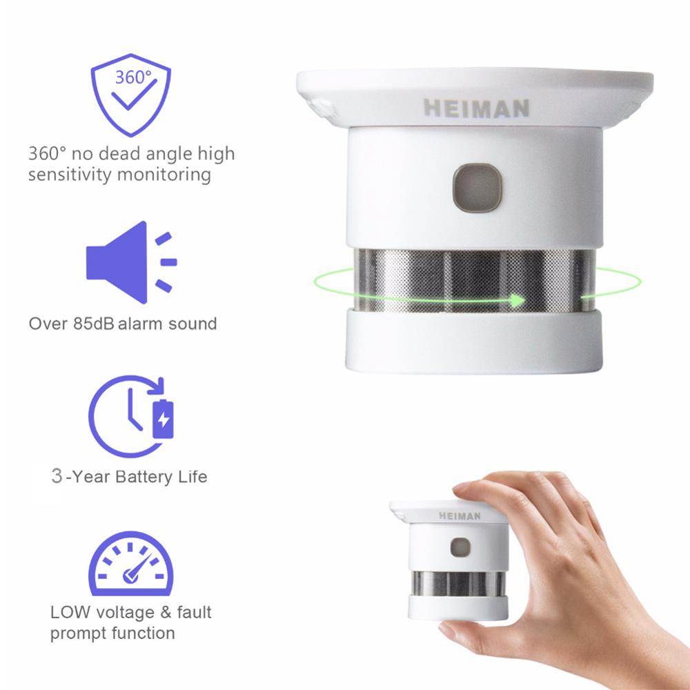 Smart Home Fire alarm Smoke Detector fire Protection alarm 2.4GHz Wireless fire alarm prevention Sensor for Home Security