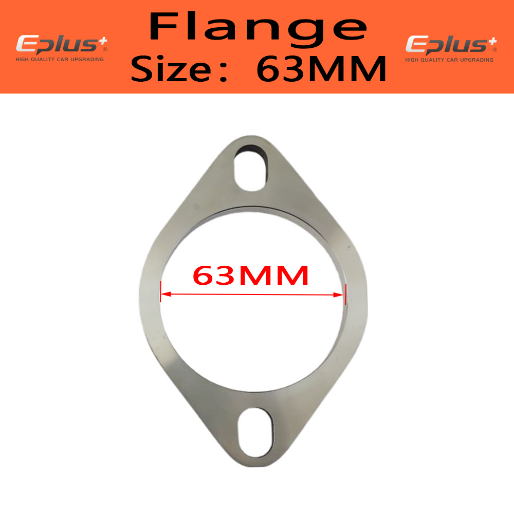 Eplus voiture moto tuyau d'échappement silencieux bride Joint universel 2 trous 304 acier inoxydable 51MM 63MM 76MM: Or