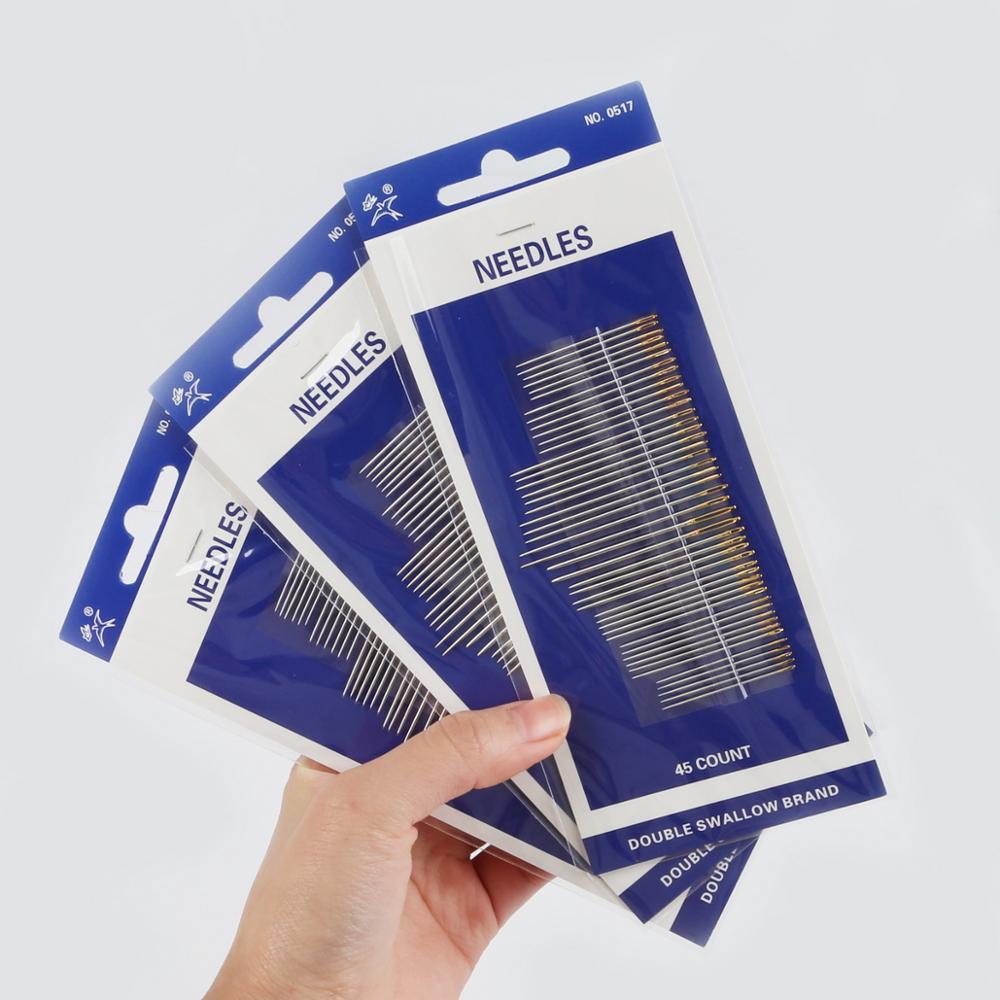 45pcs Multi-size Gold Tail Sewing Needles Hand Sewing Needle Home DIY Sewing Tool